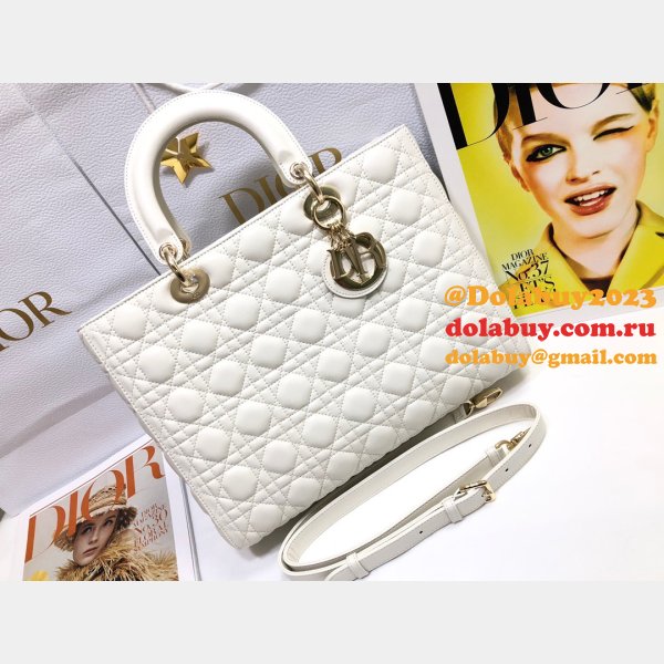 High Quality bag Duplicate dior lady lambskin 32CM HANDBAG