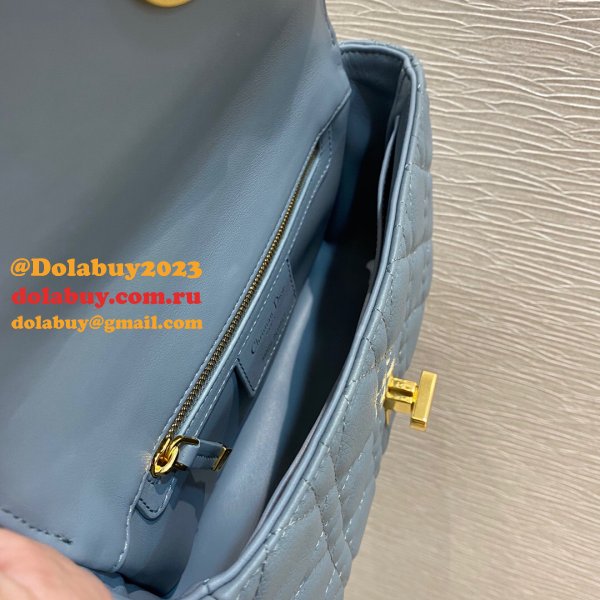 High Quality Dior Caro 20cm Cheap blue bags