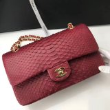 Luxury CC flap snake skin Perfect classical handbag 25.5cm