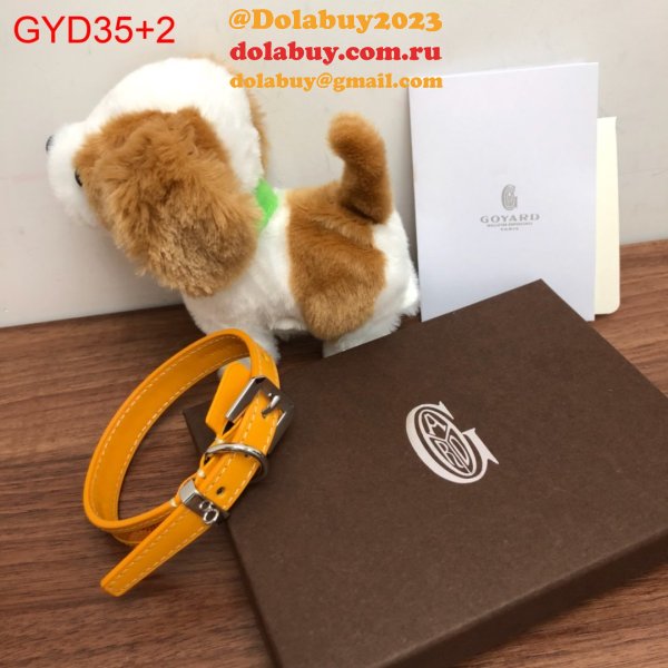 Cheap Designer Quality Goyard Multi-Color Dog Collar