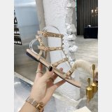 Copy VALENTINO ROCKSTUD FLAT CALFSKIN SANDAL WITH STRAPS