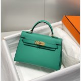 High Quality bag Hermes Vert Jade Green Kelly Online Store Bag