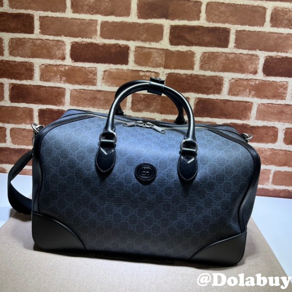 UKs Gucci 696014 Duffle Interlocking G GG Supreme Bag