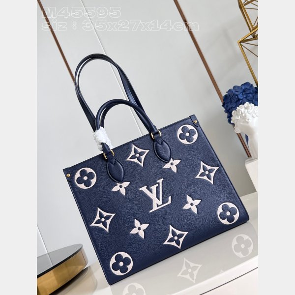 Onthego Louis Vuittons Cheap M47084 Navy Monogram Empreinte Bag