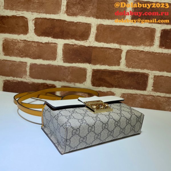 Gucci Designer 7 Star 652683 Padlock mini bag GG Supreme Cheap