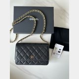 New CC WOC SMALL CAVIAR LEATHER CHAIN BAG Magnetic buckle Replica