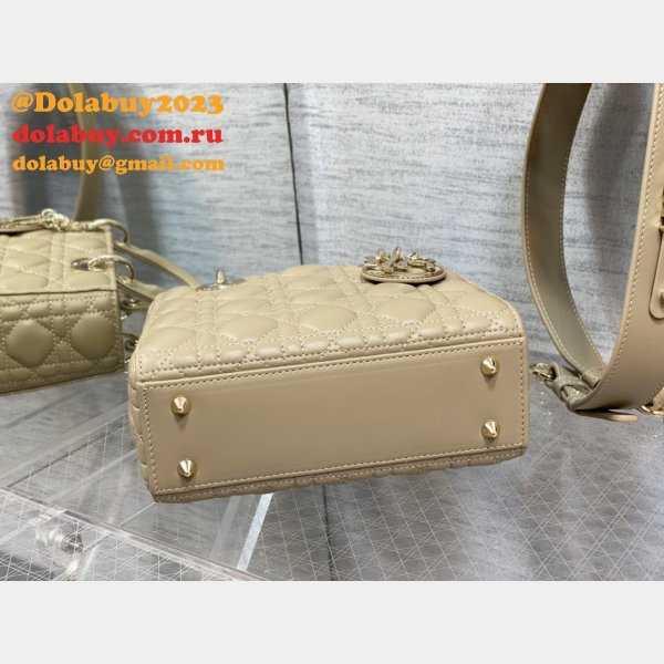 Designer DIOR LADY 17/20CM BAG LAMBSKIN