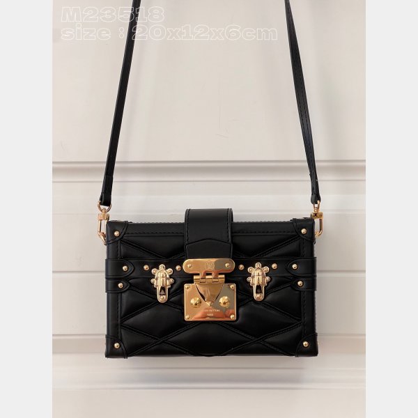 Petite Malle Malletage UK M23518 Louis Vuitton Black Bag