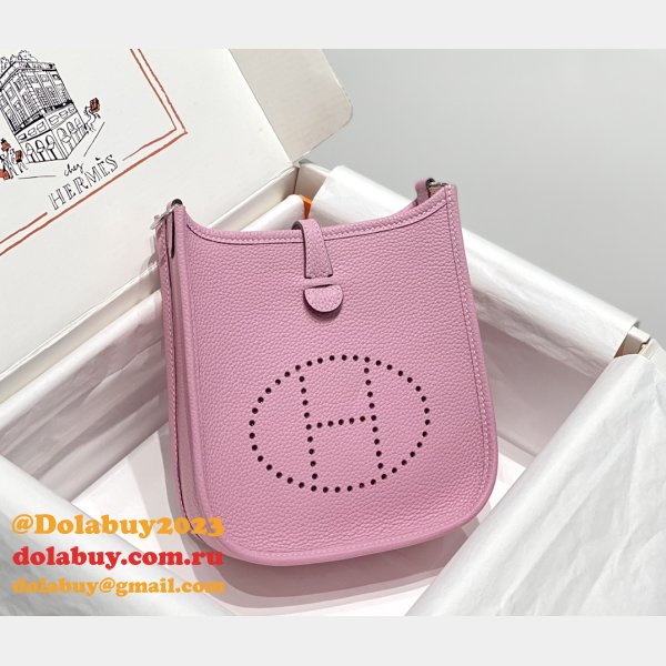 Hermes Knockoff Mini Evelyne TPM Bag Pink