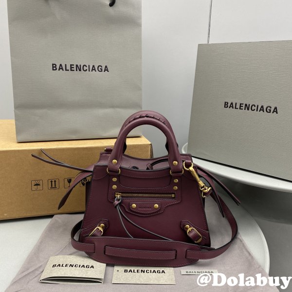 Best balenciaga cuag plain weave wine red