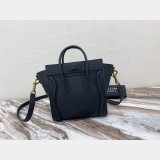 Celine Perfect Navy blue Luggage plain calfskin portable