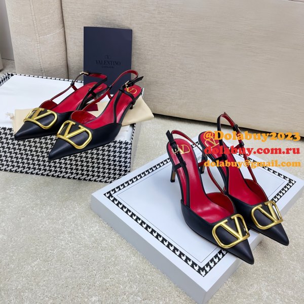 Valentino 1:1 Mirror Slingback Garavani Vlogo Pumps Wholesale Shoes