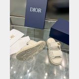 High Quality dior Fringed Cotton Canvas Dioract Slide Fake