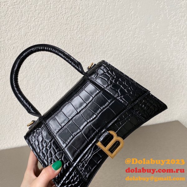 Knockoff BALENCIAGA KNOCK OFF CROCO HOURGLASS 19/23CM