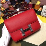 Hermes Constance Bag 23cm Epsom Leather Red Best