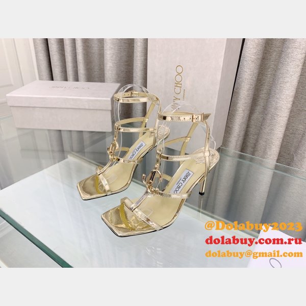 Duplicate Jimmy Choo Women's Sandals Heel: 8.5 cm Shoes