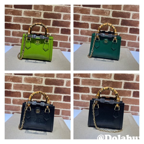 AAA Quality Fake Gucci Diana lizard 675800 bag