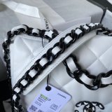 Best Fake Lambskin Gold-Tone AS1160 White/Black 19 Handbags Online Sale