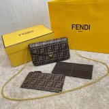 Fendi Inspired Fashion 212200 Maca embossing Brown Bags