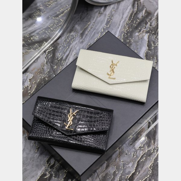 7 Star YSL UPTOWN crocodile pattern 582124 CLUTCH