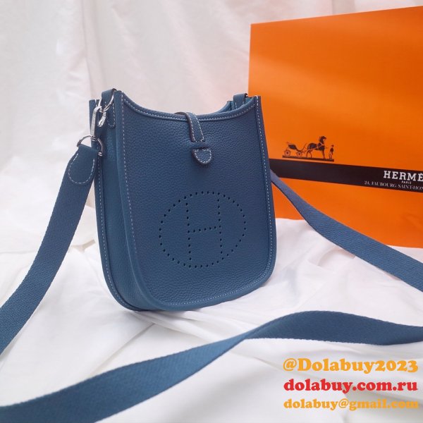 Cheap High Quality Copy Hermes Evelyne For Blue Sale