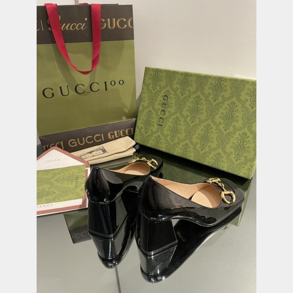 Pump Patent Heels Ballet Flat Horsebit Fashion Gucci Shoes