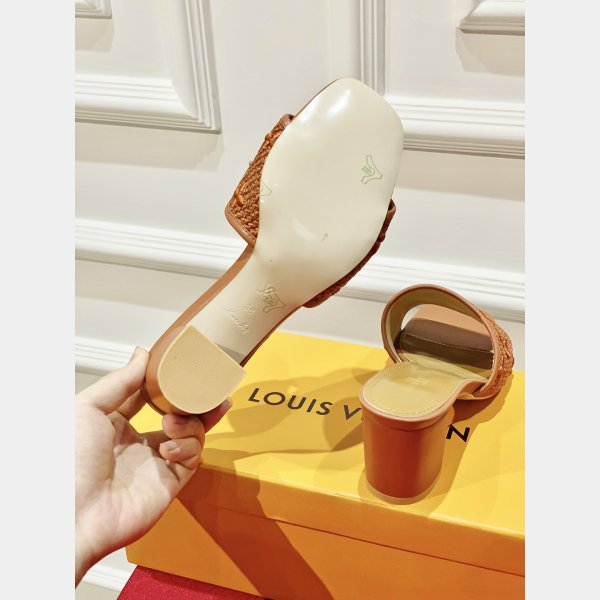 Replica LOUIS VUITTONS Neo Revival Flat Mule Shoes