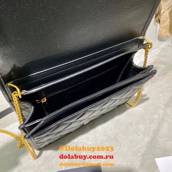 Duplicates Saint Laurent Becky Large chain bag in quilted lambskin