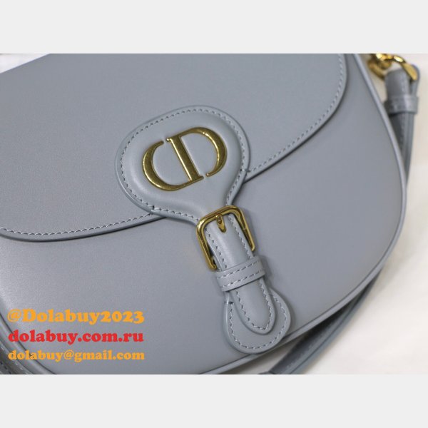 Best 1:1 Mirror Dior Bobby Bag Gray Box Calfskin