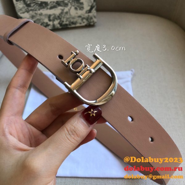 High Quality Christian Dior AAA Belts red/black/brown 30mm 1:1 Mirror