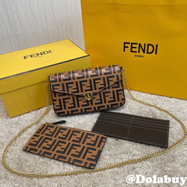 Fendi Inspired Fashion 212200 Maca embossing Apricot Bags