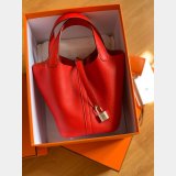 Hermes Knockoff Picotin Mm Clemens Fitting Red Bag