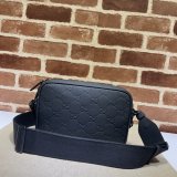 GG Crossbody Cheap Gucci Rubber-effect 771293 Black Bag