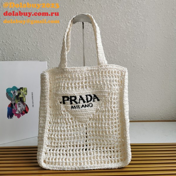 Top Quality PRADA Raffia tote bag Luxury