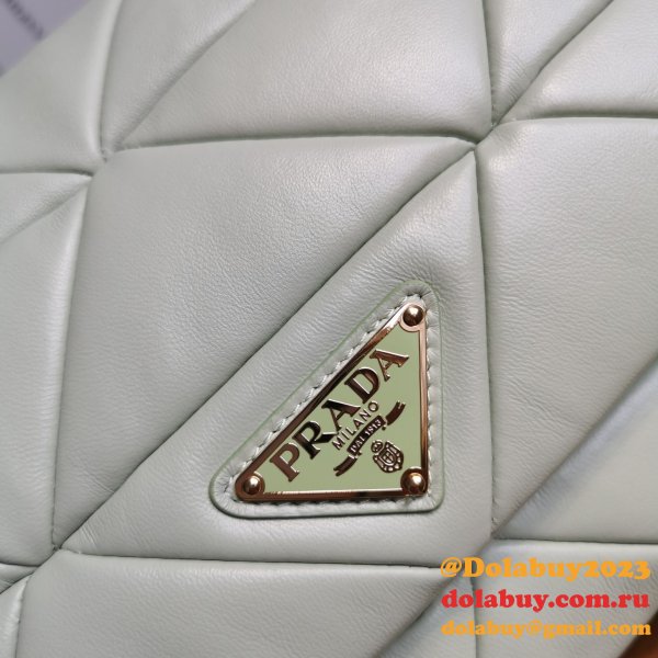 Wholesale Prada Knockoff System nappa leather patchwork bag online