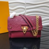 Knockoff Louis Vuitton Monogram Empreinte Leather Vavin PM M43931 Wine Red Bag