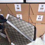 Wholesale Gucci 479197 7 Star GG Supreme Canvas Padlock White Shoulder Bag