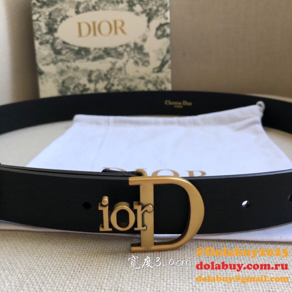 High Quality Christian Dior AAA Belts red/black/brown 30mm 1:1 Mirror