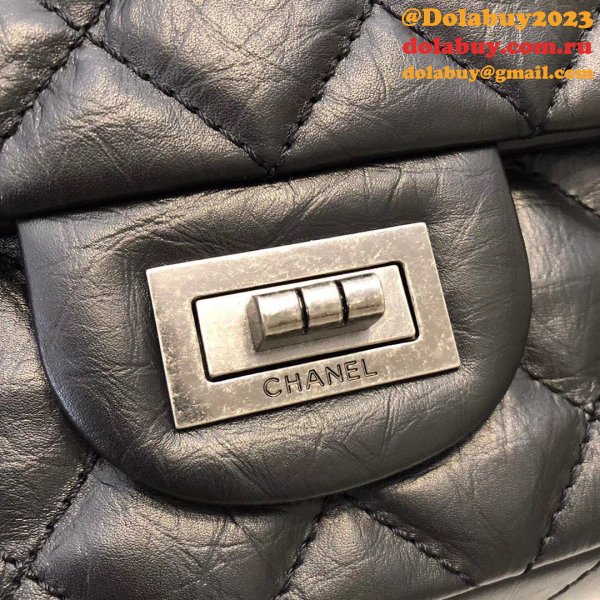 7 Star CC Luxury Lambskin Leather Shoulder Perfect 28CM Black Bag