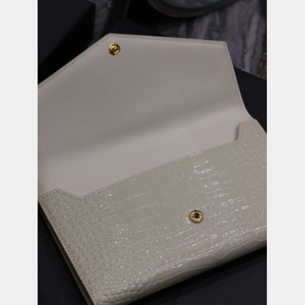 7 Star YSL UPTOWN crocodile pattern 582124 CLUTCH