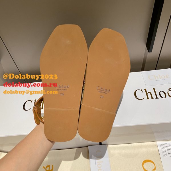 Designer Slippers Dupe AAAAA Knockoff Chloe Flip Flops