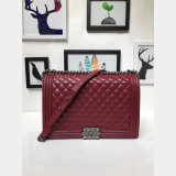 High Quality CC Le Boy Fashion Bags Lambskin 30cm