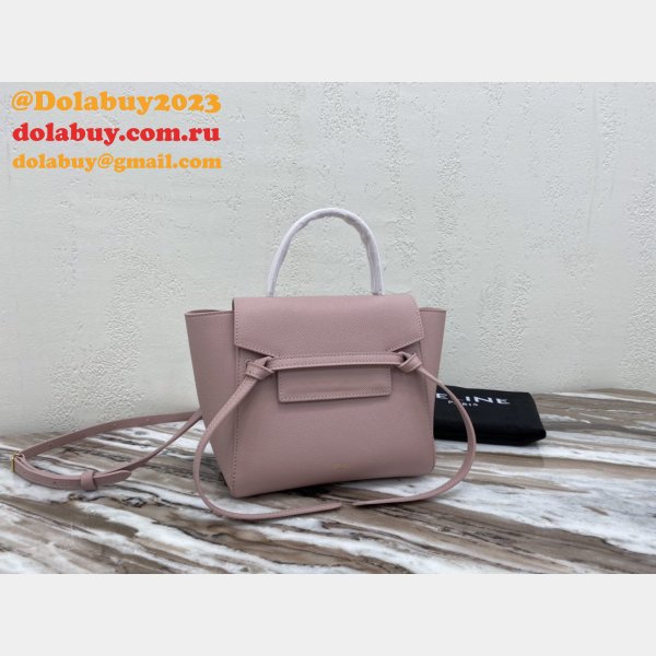 Celine 7 Star celine nano belt pink bag High Quality