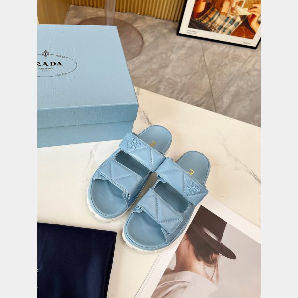 AAA+ prada Padded nappa leather sandals