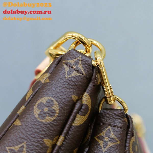 Louis Vuitton Inspired M44840 Multi Pochette Accessoires Pink or Khaki