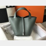 Designer Hermes Picotin Bags 18/22CM Silver Copy Best Online