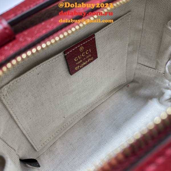 Luxury 1:1 Mirror Gucci 655596 Doraemon X Red Bag