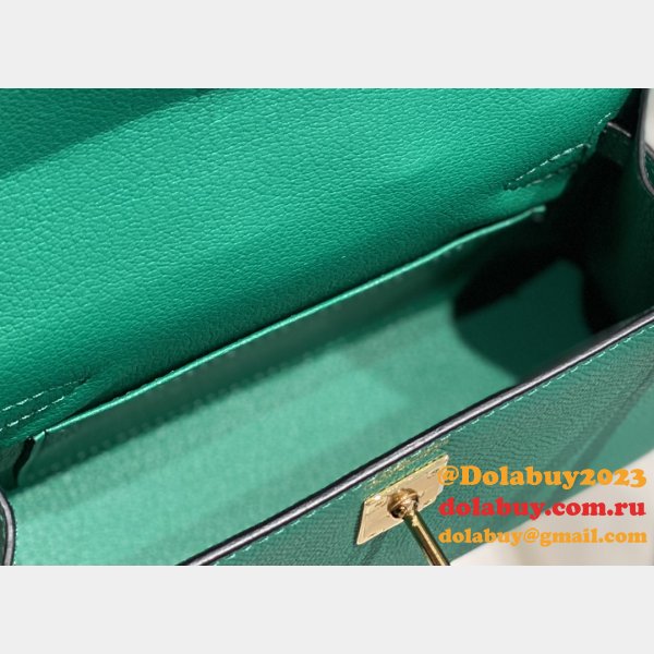 High Quality bag Hermes Vert Jade Green Kelly Online Store Bag