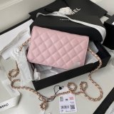 Designer Fashion UK AP2734 Flap Glass Pearls Lambskin Bag