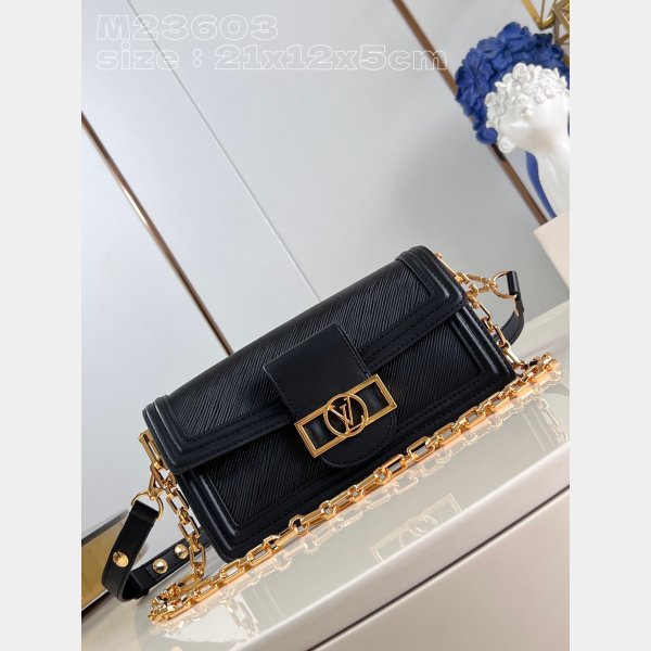 Dauphine East West Epi Shop Black M23603 Louis Vuitton 1:1 Mirror Handbags